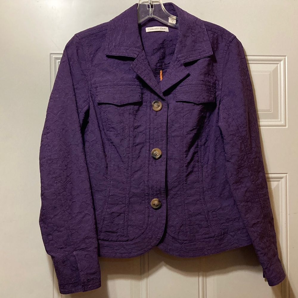 Coldwater Creek Deep Purple Jacket‎ 6